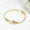 Wholesale Xuping New Drop Oil Series Geometric Square Lightweight Imitation Gold Color Children's Bracelets