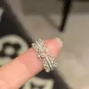 Wholesale Elegant Sweet Oval Crown Copper Plating Inlay Rhinestones Open Rings