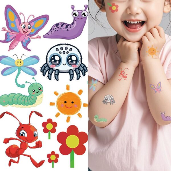 Wholesale 10 Sheets/Pack of New Cross-Border Cartoon Cute Animal Tattoo Stickers for Party Decoration, Arm and Face Stickers