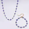 Wholesale PVD Coated 18K Gold Plated Devil'S Eye 304 Stainless Steel Classical Roman Style Waterproof Non Tarnish Bracelets Necklace