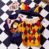 Wholesale Dog Cute Funny Crazy Circus Clown Sweater Halloween Cat suit Pet Dog Spring Autumn Winter Clothes