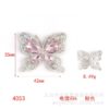 Wholesale Single-sided alloy diamond butterfly diy phone case car air outlet hairpin brooch corsage accessories crystal