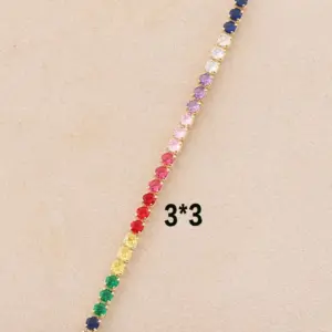 3mm Positioning Colorful Crystals-Gold