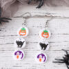 Wholesale Halloween funny splicing triple pendant acrylic earrings