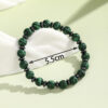 Wholesale New Green Peacock Beaded Bracelet Cross-Border Hot Selling Punk Style Men's Round Bead Beaded Bracelet Street Stall Batch Goods