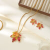 oly-ac0ae7466aa5a08f2b2f0099acc43cb1 Wholesale Maple Leaf Necklace Earrings