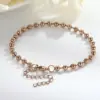 Wholesale PVD Coated 18K Gold Plated Round Stainless Steel Simple Style Waterproof Non Tarnish Bracelets