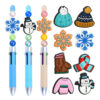 oly-ac2d7a00a1220895e05c9859579c5824 Wholesale Winter Series Ballint Pens with Handmade Beads
