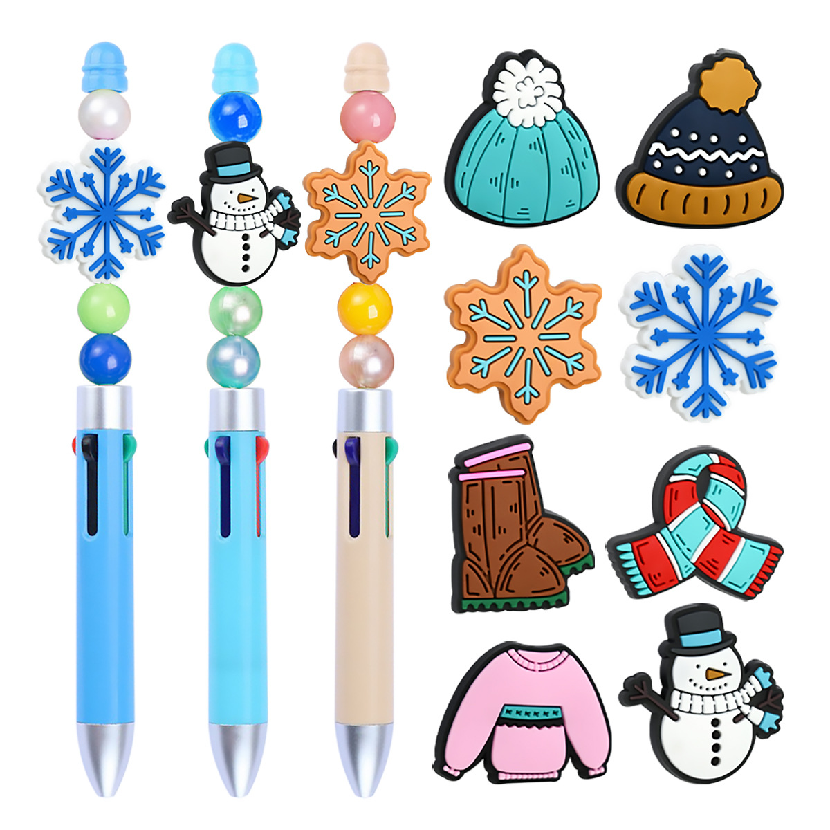 Wholesale Winter Series Ballint Pens with Handmade Beads