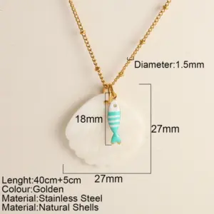 Shell Light Blue Small Fish