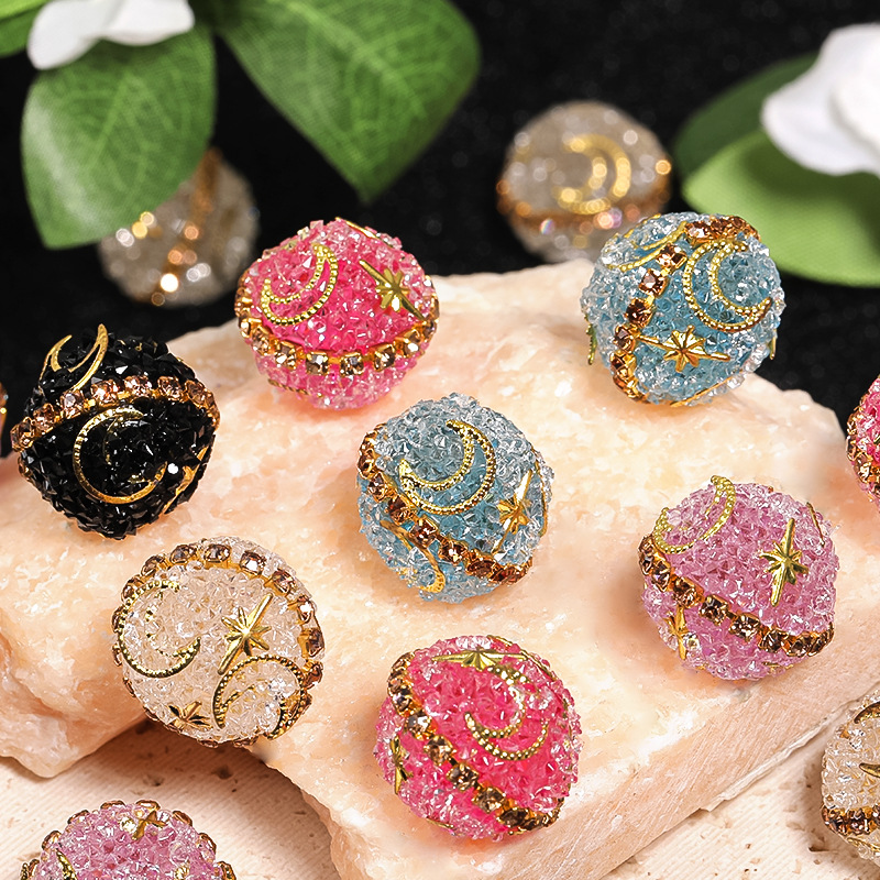 Wholesale Stars Moon Full Diamond Sugar Beads Water Diamond Beads