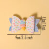 Wholesale Shiny Ice Cream Bow Double Layer Bow Girl Baby Cloth Clip Bow
