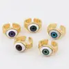 Wholesale Retro Devil's Eye Copper Open Ring Plating Resin Copper Rings