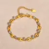 Wholesale Ion Plating (IP) Real Gold Plated 18K Cross Square Heart Shape 201 Stainless Steel IG Style Waterproof Non Tarnish Bracelets