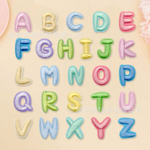 oly-ac554cd9b5e268093e47ef48ed02c268 Wholesale Factory Direct Sales 1.6cm Mini Alphanumeric Cloth Patch with Adhesive Backing Embroider Colorful Patch Ironing Patch