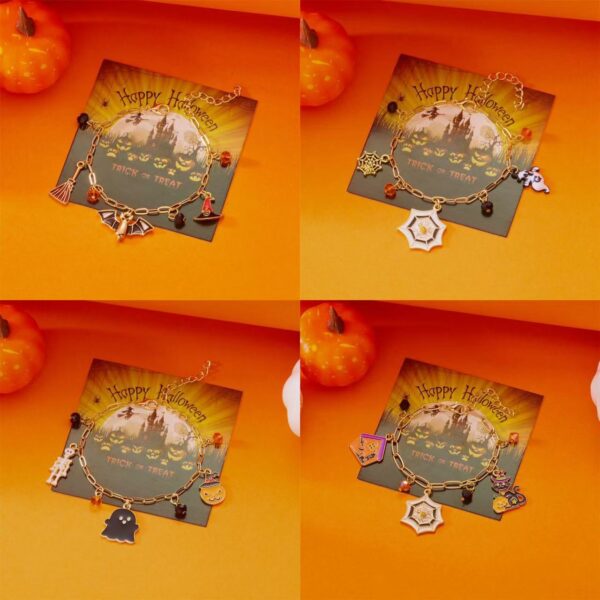 oly-ac56119148d8c058dc891e281494e229 Wholesale Pumpkin Ghost Paper Card Bracelet