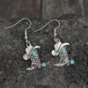 Wholesale Bohemian West Style Creative Cowboy Hat Boots Earrings Western