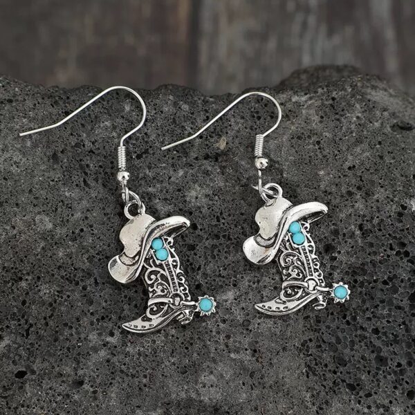 Wholesale Bohemian West Style Creative Cowboy Hat Boots Earrings Western