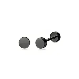 Black / One Size / Round studs
