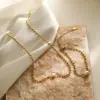 Wholesale PVD Coated 18K Gold Plated Geometric 304 Stainless Steel Simple Style Commute Waterproof Non Tarnish 304 Stainless Steel Bracelets Necklace