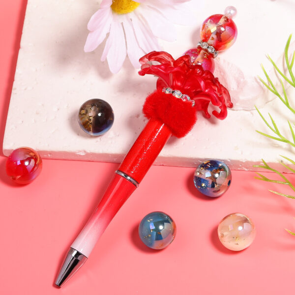 Wholesale 16mm Highlight Acrylic Round Beads Gold Foil Sequins Through Hole Beads DIY Mobile Phone Chain Keychain Beaded Beads