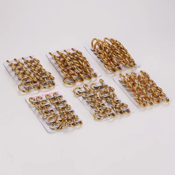 Wholesale 303 Stainless Steel Circle Round Electroplating Imitation Gold Simple Style Classic Style Plating Earrings