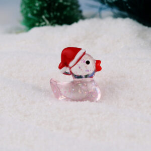 Fine glitter christmas duck-light pink
