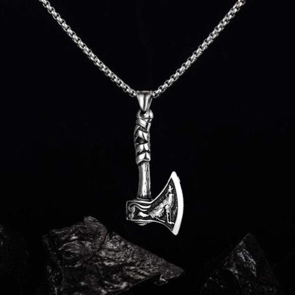 oly-ac694e4e01189d59d49be7eaebf5eca3 Wholesale 2023 European and American Foreign Trade Jewelry Viking Celtic Wolf Axe Stainless Steel Necklace Pendant Personality Necklace