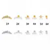 Wholesale 1 Piece Lip Rings Casual Nordic Style Hip-Hop Crown Flower 316L Stainless Steel Waterproof Non Tarnish Surgical Steel Zircon PVD Coated 18K Gold Plated Lip Rings Ear Cartilage Rings & Studs