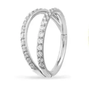 Wholesale 1 Piece Nose Rings & Studs Streetwear Geometric G23 Titanium Inlay Nose Rings & Studs Nose Pin