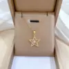 Wholesale PVD Coated Real Gold Plated Star Titanium Steel Copper Simple Style Waterproof Non Tarnish Earrings Necklace