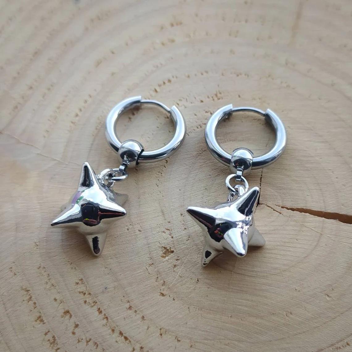 Wholesale Cross-border foreign trade nail ball earrings punk earrings alternative gothic earrings gothic jewelry men's earrings