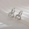 Wholesale PVD Coated Gold Plated Solid Color Stainless Steel Casual Waterproof Non Tarnish Drop Earrings