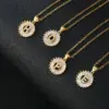 Wholesale Water Plating 18K Gold Plated Real Gold Plated Letter 304 Stainless Steel Copper Fashion Waterproof Non Tarnish 304 Stainless Steel Necklace