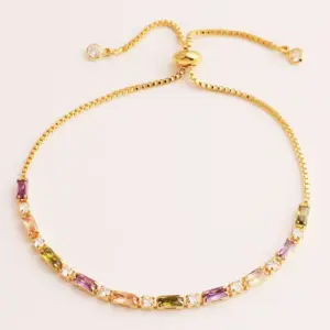 Colorful Stretch Bracelet / 18K
