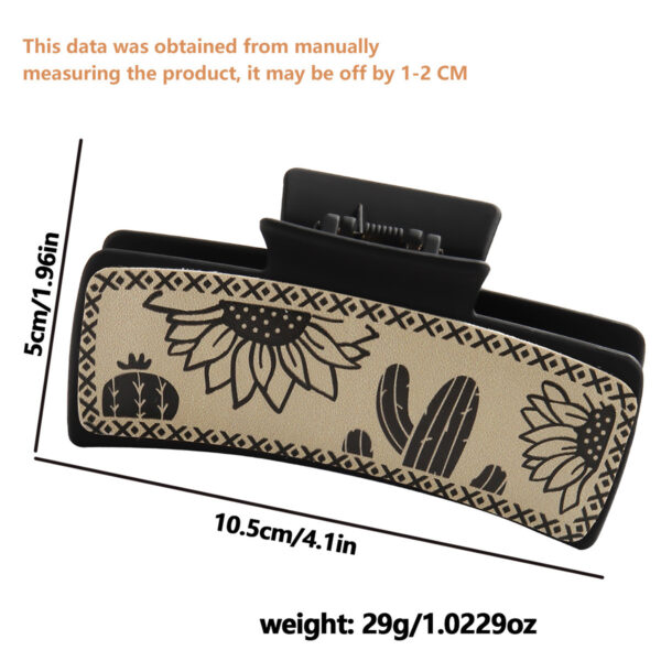 Wholesale Multicolored cactus square hair clip