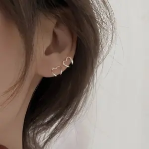 Wholesale Jewelry Simple Hollow Heart Copper Ear Bone Clip Nihaojewelry