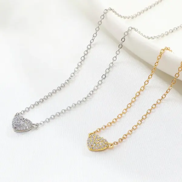 Wholesale Fashion Heart Shape Copper Necklace In Bulk