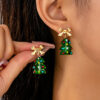Wholesale Christmas tree cute earrings