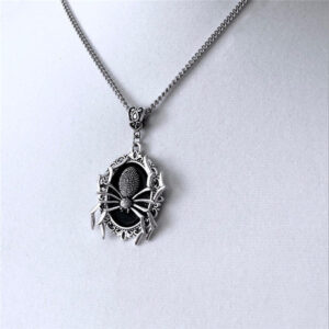 Wholesale Gothic Spider necklace, spider jewelry, Gothic jewelry, silver plated spider pendant