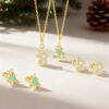 Wholesale Fully diamond Christmas tree necklace