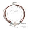 oly-acc0aebe7c683bcd7a640052c35fb2ad Wholesale Western Cowboy Turquoise Leather Necklace