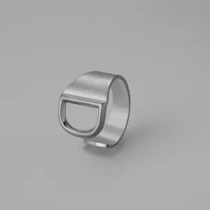 Silver D Open Ring J382-30 / Adjustable Opening