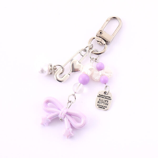 Wholesale Ins Acrylic Bow Keychain Pendant Distinctive Diy Bag Bag Hanging Headset Hanging Chain Jewelry