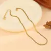 Wholesale 304 Stainless Steel Titanium Steel Solid Color Vacuum Plating Real Gold Plated 18K Gold Hip-Hop Waterproof Non Tarnish Blade Chain Necklace