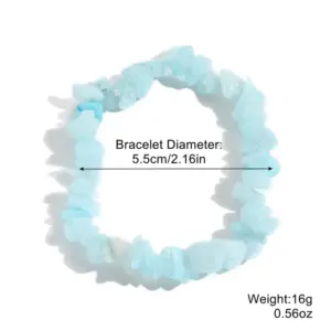 S2305-8 Imitation Aquamarine Stretch Bracelet