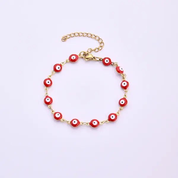 Wholesale Ethnic Style Classic Style Artistic Eye 304 Stainless Steel Gold Plated Bracelets In Bulk