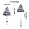 Wholesale Glitter Acrylic Creative Christmas Tree Badge Clip Christmas Gift Telescopic Keychain