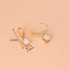 1 Pair Fashion Sector Heart Shape Tassel Gold Plated Inlay 304 Stainless Steel Zircon Stainless Steel Earrings