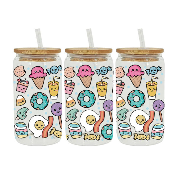 Wholesale Uv Transfer Sticker Glass Cup Crystal Label Crystal Sticker Cross-Border Exclusive for 16oz Glass Cup Special Sticker 23Cmx11Cm